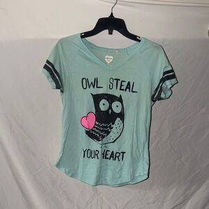 Modern Lux Teal Owl Graphic Tee